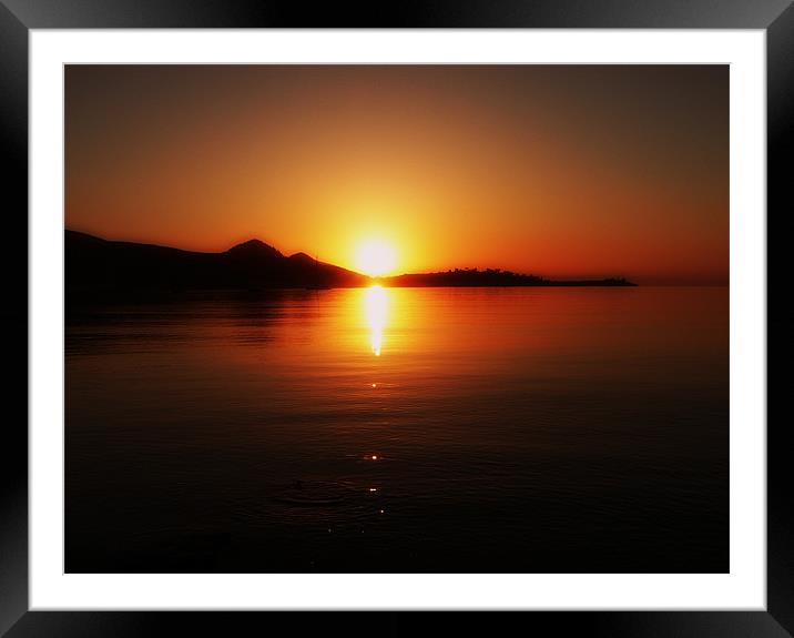 Mallorca Sunrise Framed Mounted Print by Louise Godwin