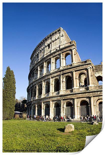 Roman Colosseum Print by Matthew Bates