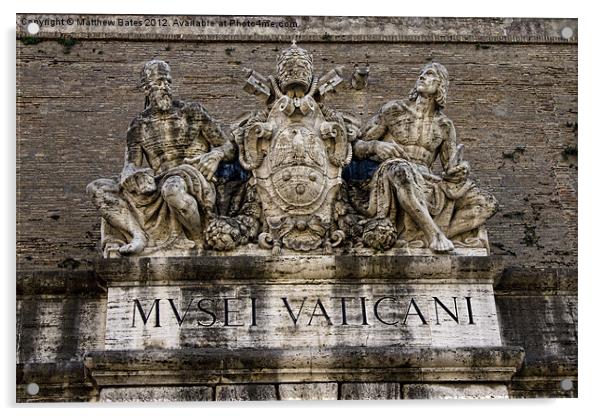 Vatican Museum Acrylic by Matthew Bates