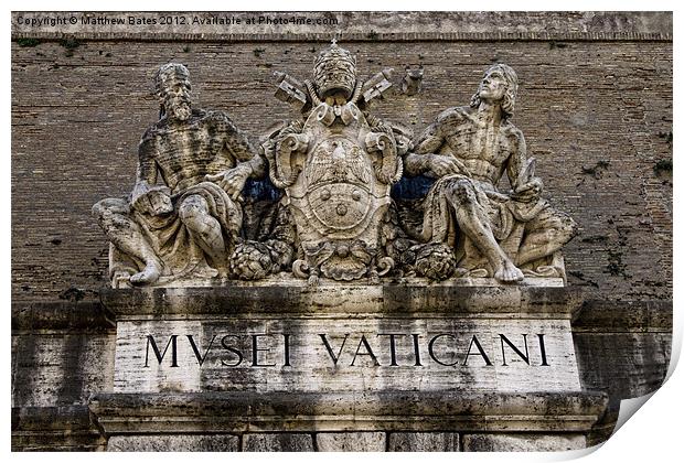 Vatican Museum Print by Matthew Bates