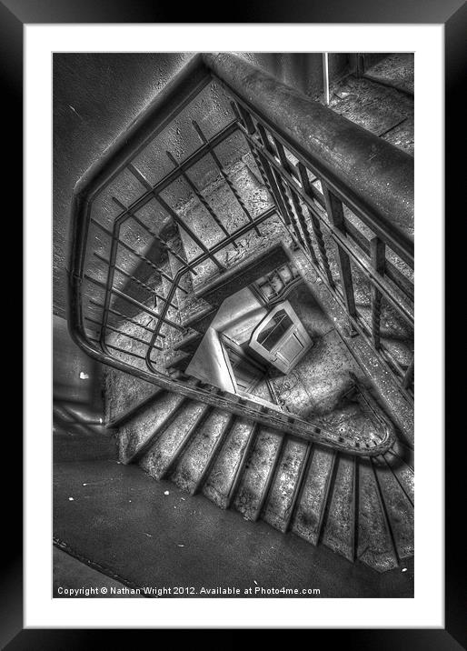 Crazy Stairs Framed Mounted Print by Nathan Wright