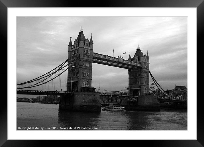 Tower Bridge Framed Mounted Print by Mandy Rice