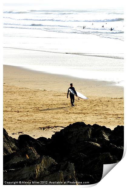 Off for a Surf Print by Alexia Miles