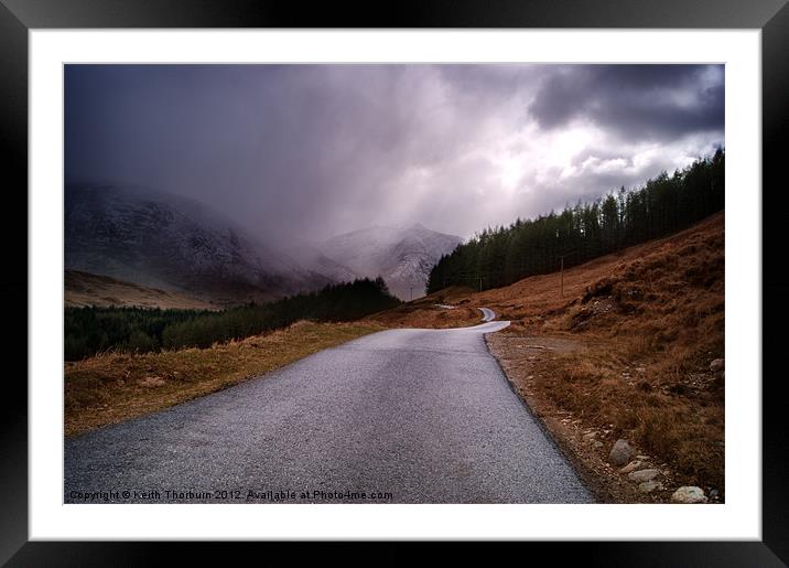 Road to Loch Etive Framed Mounted Print by Keith Thorburn EFIAP/b