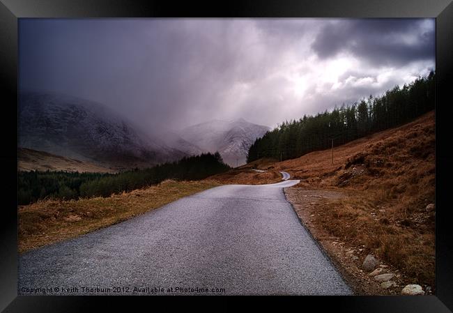 Road to Loch Etive Framed Print by Keith Thorburn EFIAP/b