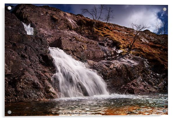 Falls at Glencoe Acrylic by Keith Thorburn EFIAP/b