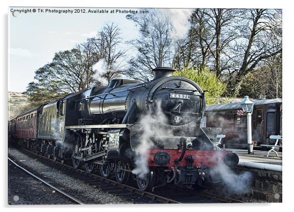 Steam Train at Grosmont Acrylic by Trevor Kersley RIP