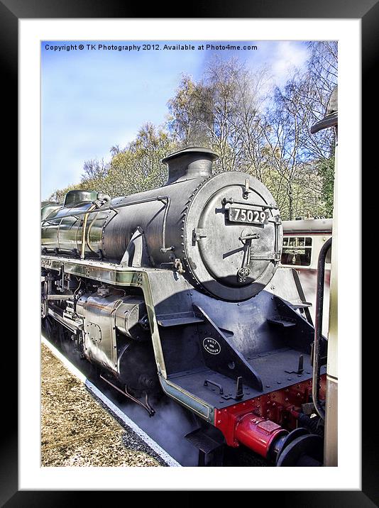 The Green Knight Locomotive Framed Mounted Print by Trevor Kersley RIP