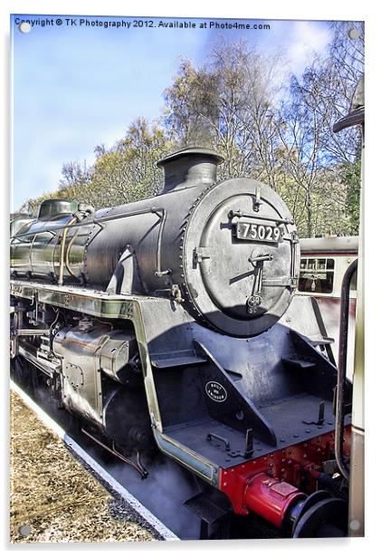 The Green Knight Locomotive Acrylic by Trevor Kersley RIP