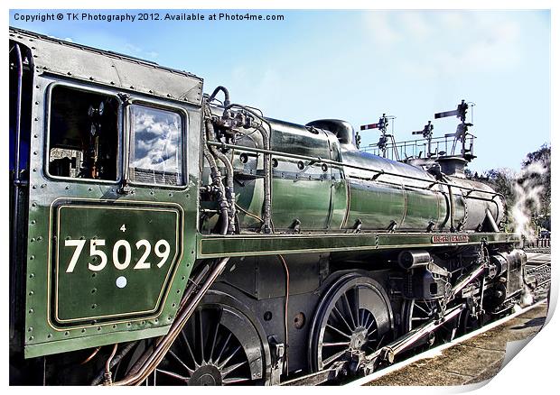 The Green Knight Locomotive Print by Trevor Kersley RIP