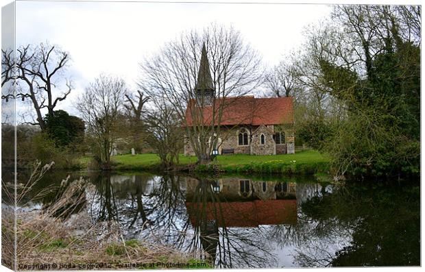 ulting church ulting in essex Canvas Print by linda cook
