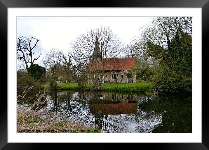ulting church ulting in essex Framed Mounted Print by linda cook