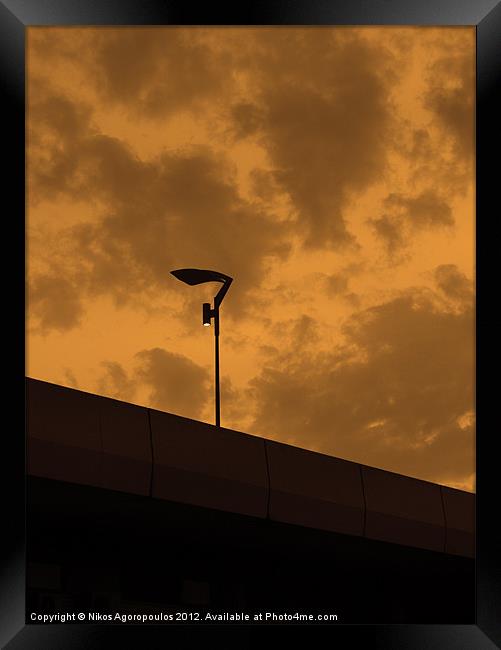 Light post Framed Print by Alfani Photography