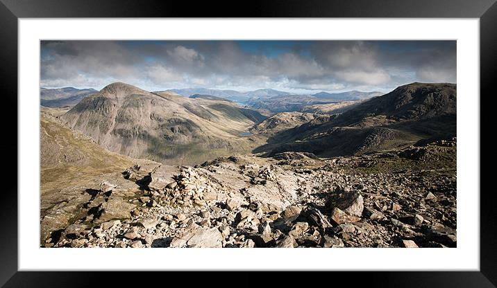 Scafell Framed Mounted Print by Simon Wrigglesworth