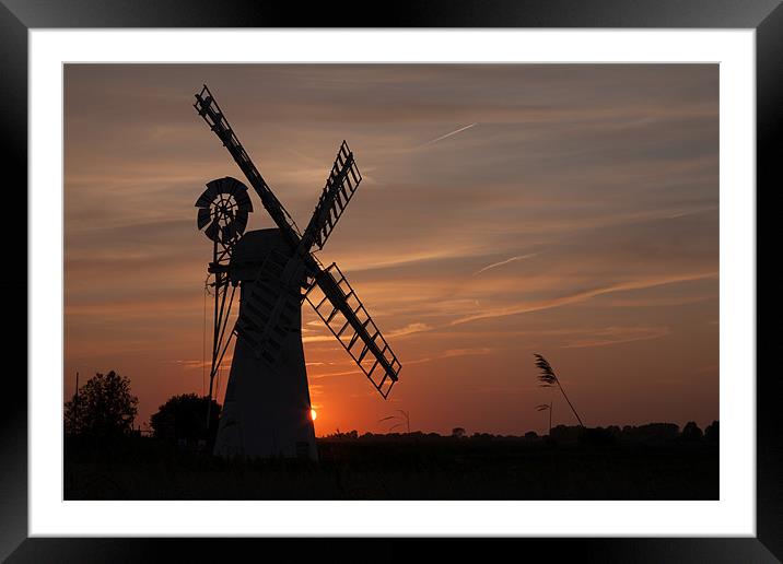 Sundown - Norfolk Broads Framed Mounted Print by Simon Wrigglesworth