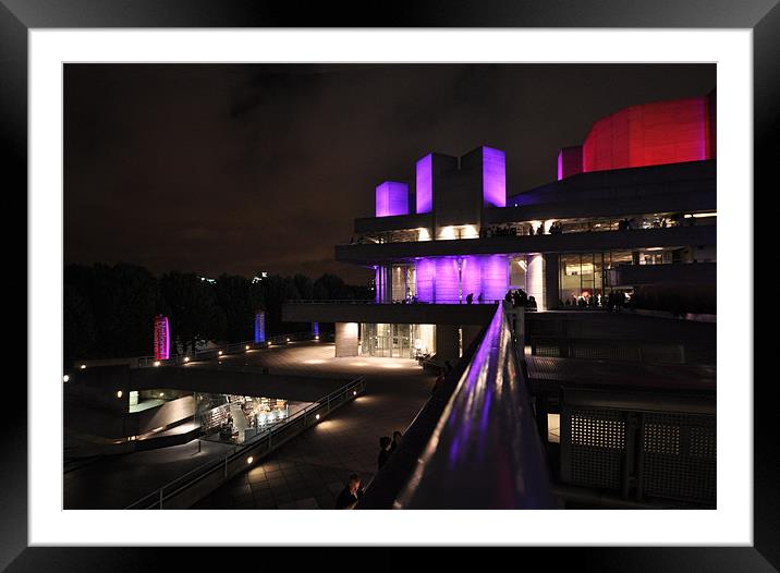 southbank nightlife Framed Mounted Print by cairis hickey