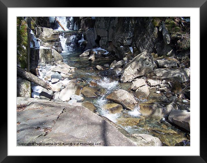 Baby Flume Dixville Notch Framed Mounted Print by Peter Castine