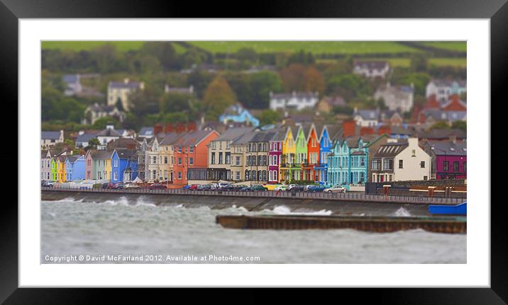Street of many colours Framed Mounted Print by David McFarland