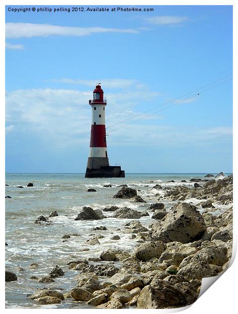Lighthouse shore Print by camera man