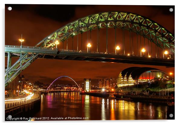 Evening On The Tyne Acrylic by Ray Pritchard