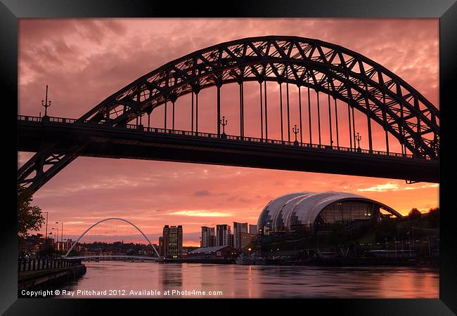Sunrise Over The Tyne(RELOADED) Framed Print by Ray Pritchard