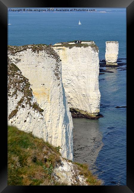 Old Harry Framed Print by mike wingrove
