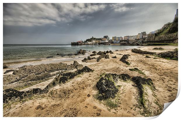 Tenby Harbour from North Beach Print by Steve Purnell