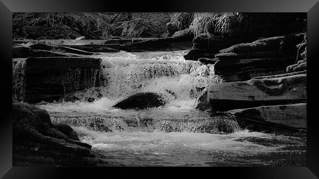 Crystal Waterfall Framed Print by simon plumridge