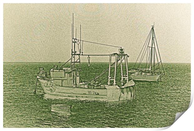 Fishing Boats Art Print by David Pyatt