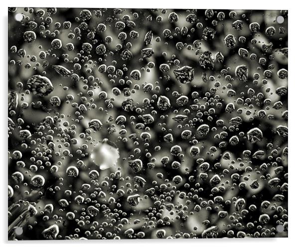 raindrops and pebbles Acrylic by Heather Newton