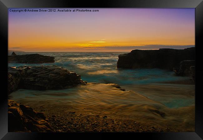 Smooth Water Framed Print by Andrew Driver