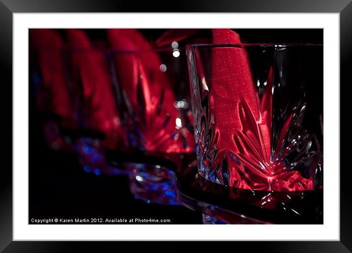 Crystal Glasses Framed Mounted Print by Karen Martin