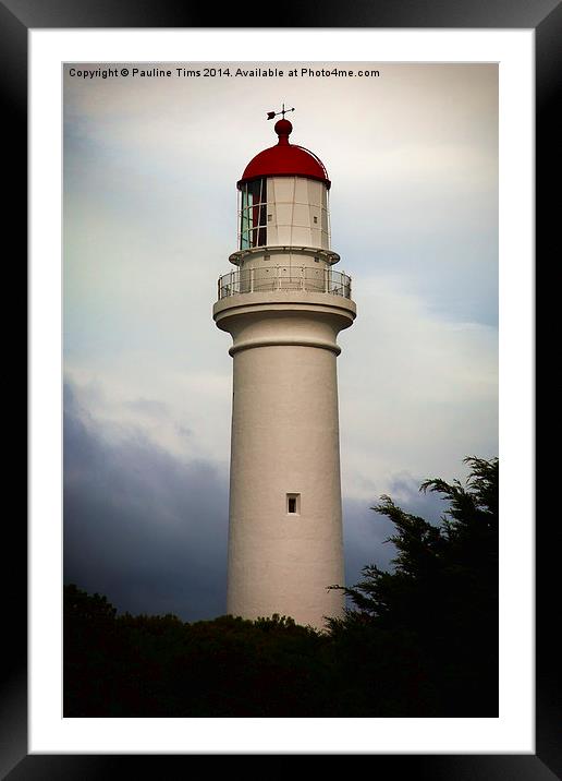 Split Point Lighthouse Framed Mounted Print by Pauline Tims
