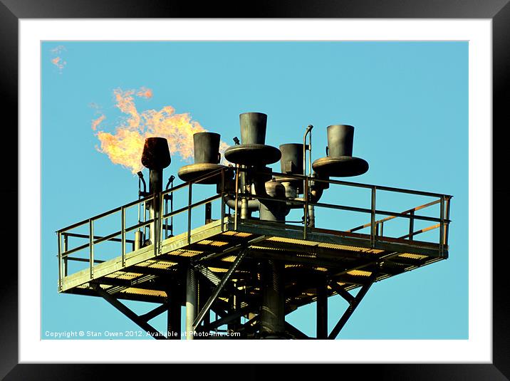Gas Burner Framed Mounted Print by Stan Owen