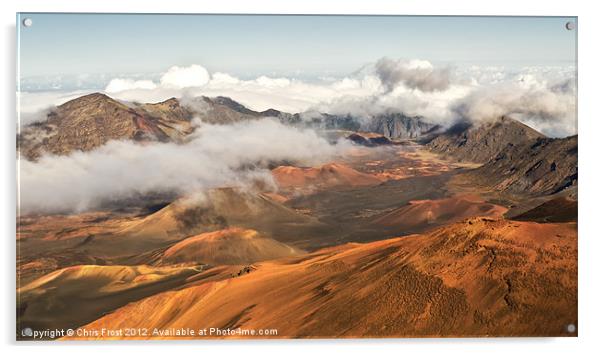 Haleakala Volcano Maui Acrylic by Chris Frost