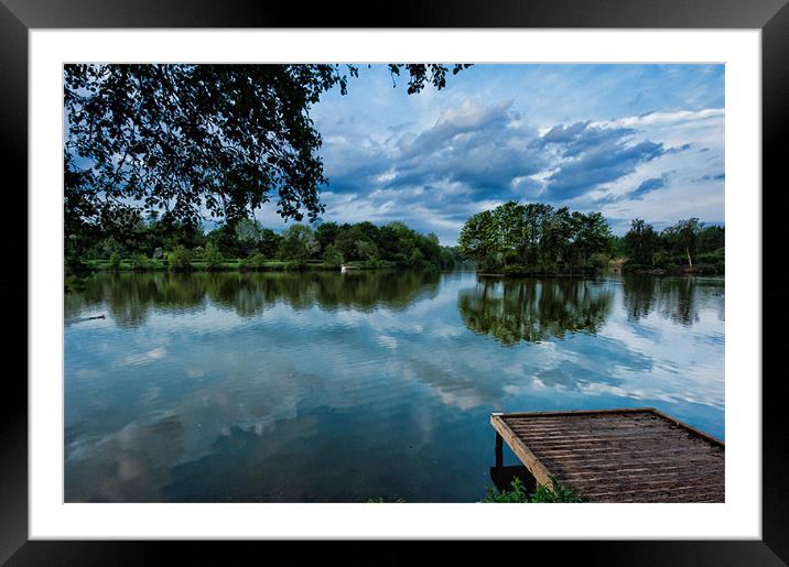 Lakeside reflection Framed Mounted Print by Paul Fisher