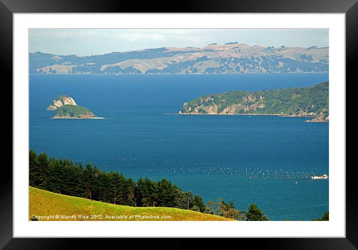 Across the Coromandels NZ Framed Mounted Print by Mandy Rice