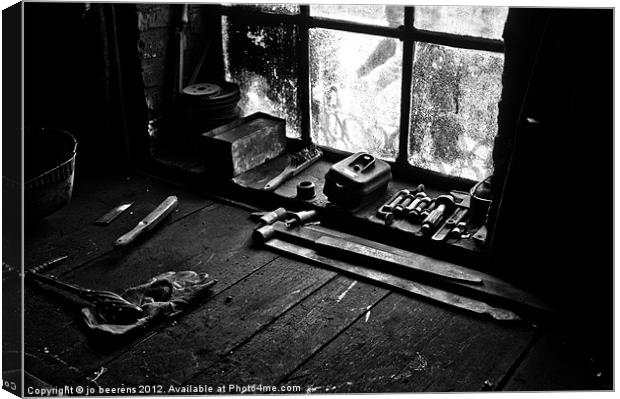 the blacksmith's workbench Canvas Print by Jo Beerens