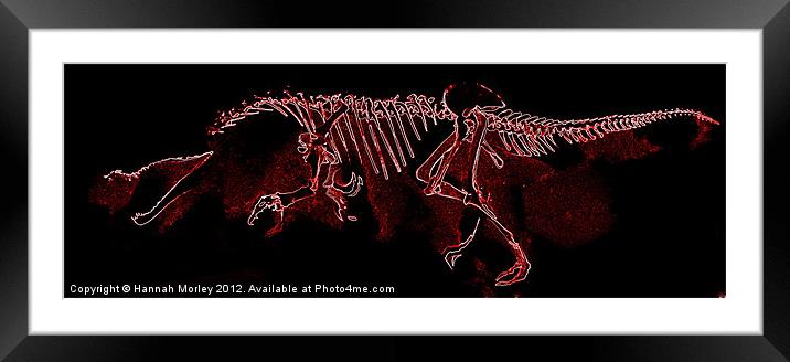 Baryonyx Dinosaur Skeleton Framed Mounted Print by Hannah Morley