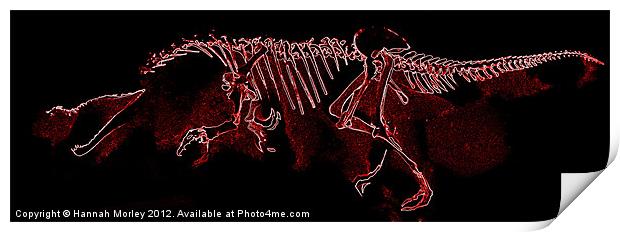 Baryonyx Dinosaur Skeleton Print by Hannah Morley