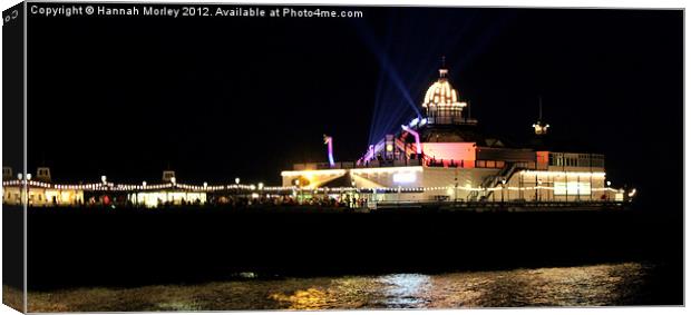 Eastbourne Pier by Night Canvas Print by Hannah Morley
