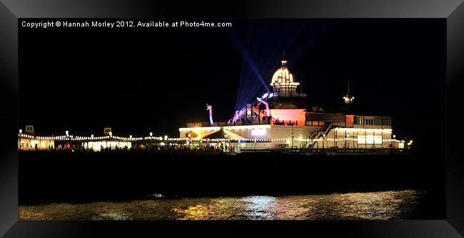 Eastbourne Pier by Night Framed Print by Hannah Morley