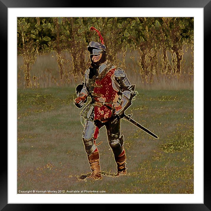 Medieval Knight going to Battle Framed Mounted Print by Hannah Morley