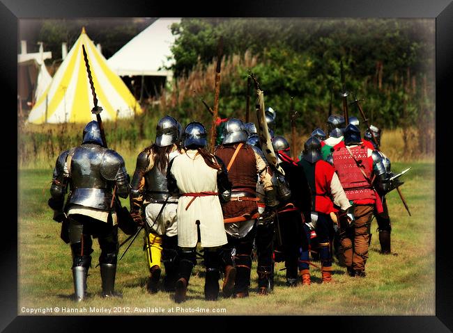 Knights Headed for Battle Framed Print by Hannah Morley