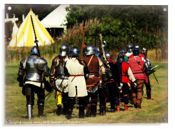 Knights Headed for Battle Acrylic by Hannah Morley