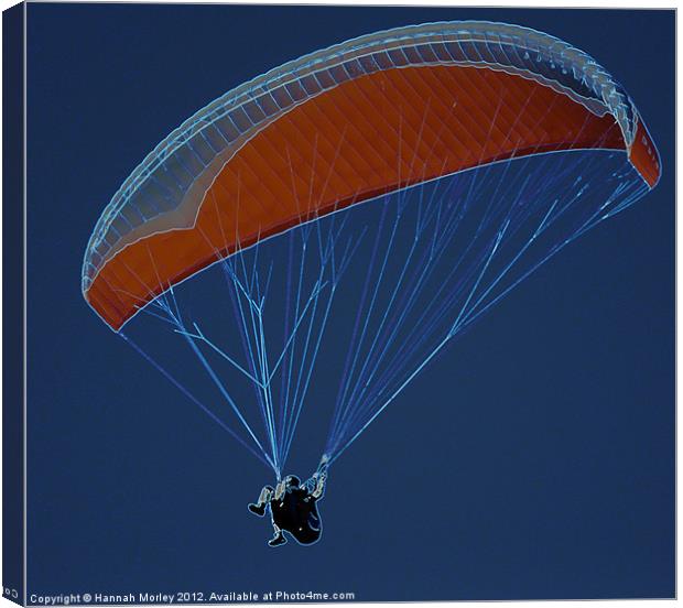 Paragliding Canvas Print by Hannah Morley