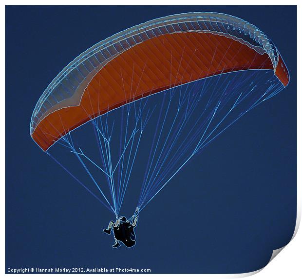 Paragliding Print by Hannah Morley