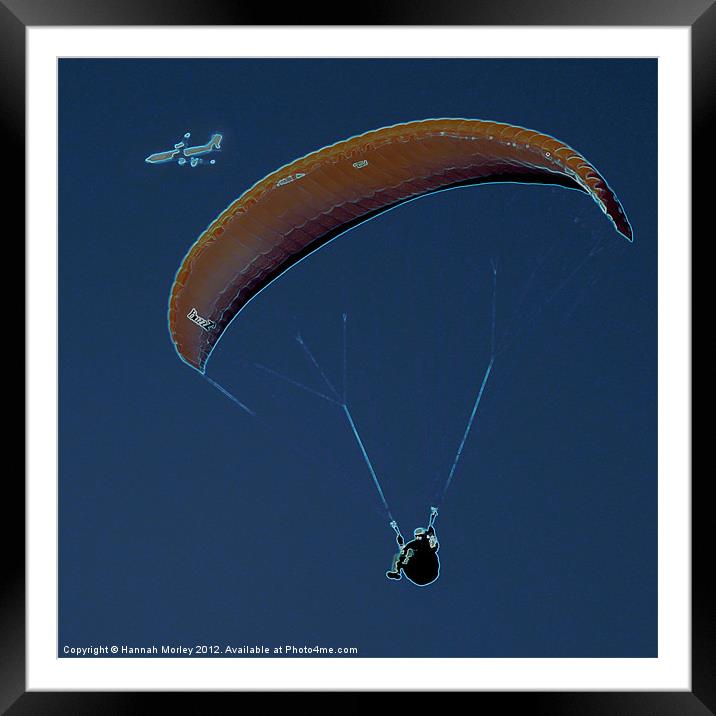 Paragliding Framed Mounted Print by Hannah Morley