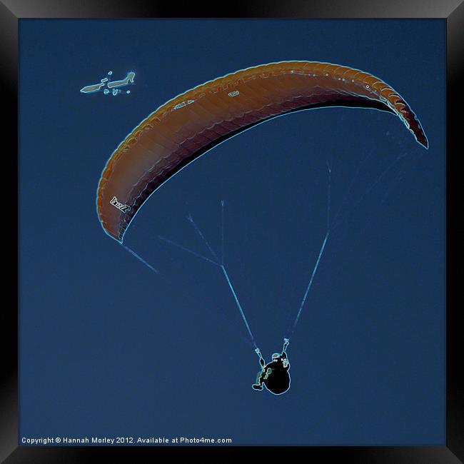 Paragliding Framed Print by Hannah Morley