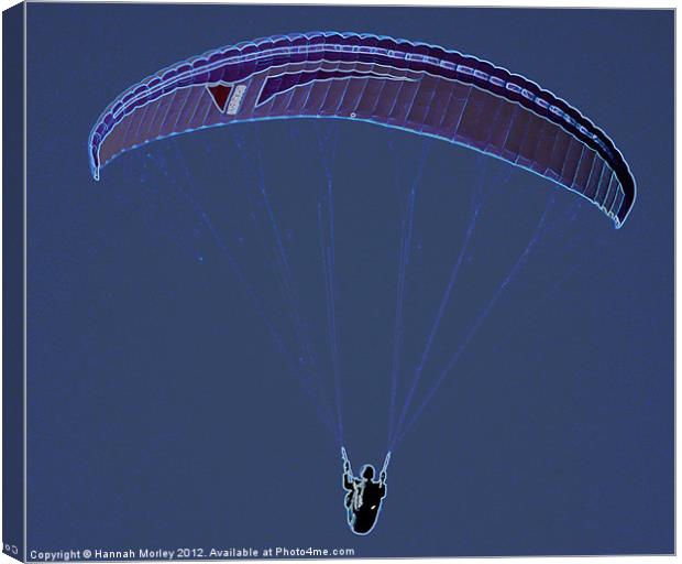 Paragliding Canvas Print by Hannah Morley